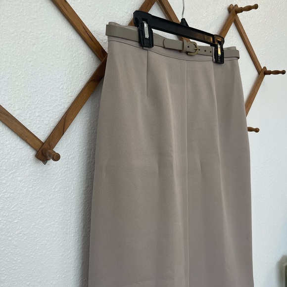 Vintage Midi Tan Dress Skirt SIZE 9/10 - Picture 2 of 6